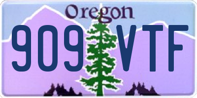 OR license plate 909VTF