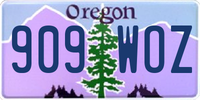OR license plate 909WOZ