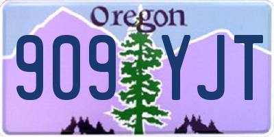 OR license plate 909YJT