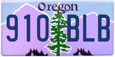 OR license plate 910BLB