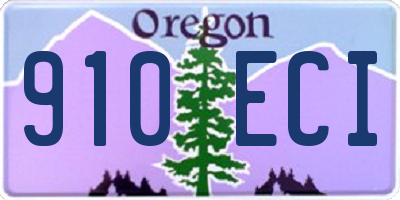 OR license plate 910ECI