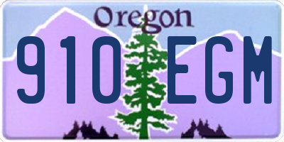 OR license plate 910EGM