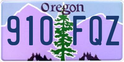 OR license plate 910FQZ