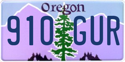 OR license plate 910GUR