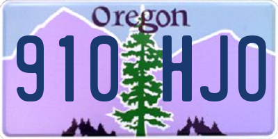 OR license plate 910HJO