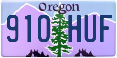 OR license plate 910HUF