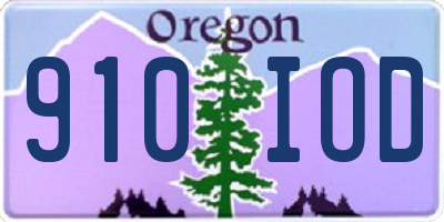 OR license plate 910IOD
