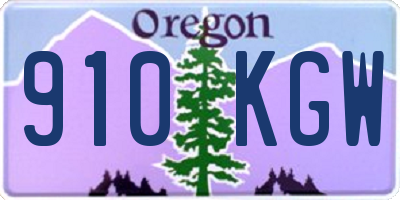 OR license plate 910KGW