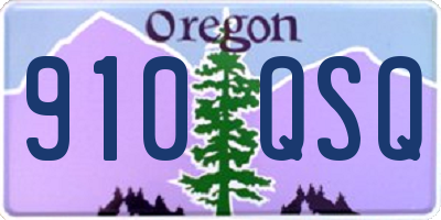OR license plate 910QSQ