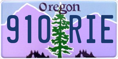 OR license plate 910RIE