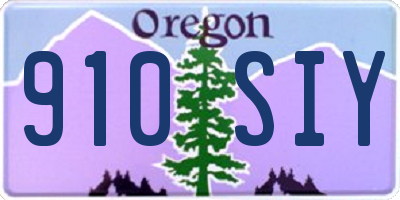 OR license plate 910SIY