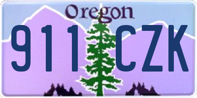 OR license plate 911CZK