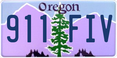 OR license plate 911FIV