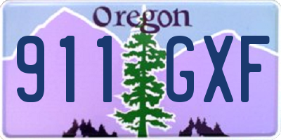 OR license plate 911GXF