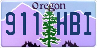 OR license plate 911HBI