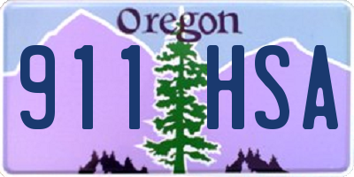 OR license plate 911HSA