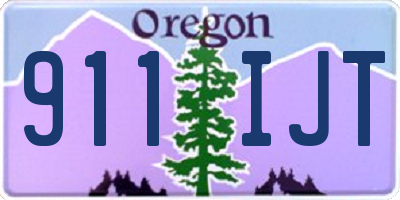 OR license plate 911IJT