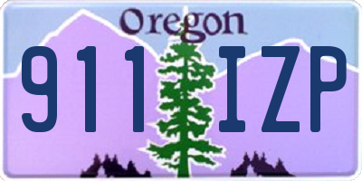 OR license plate 911IZP