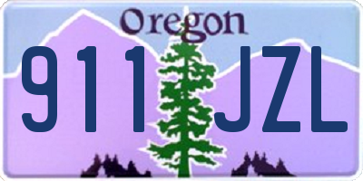OR license plate 911JZL