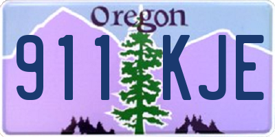OR license plate 911KJE