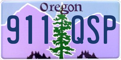 OR license plate 911QSP