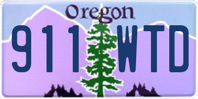 OR license plate 911WTD