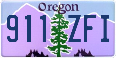 OR license plate 911ZFI