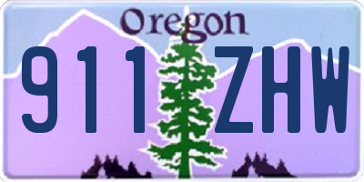 OR license plate 911ZHW
