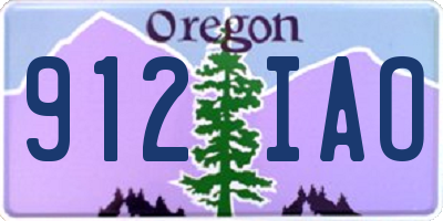 OR license plate 912IAO