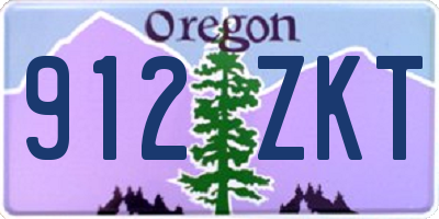 OR license plate 912ZKT