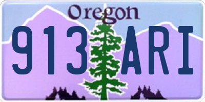 OR license plate 913ARI