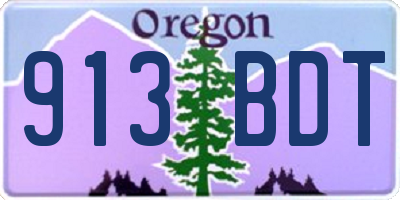 OR license plate 913BDT