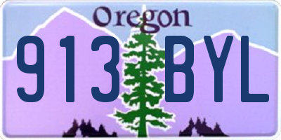 OR license plate 913BYL