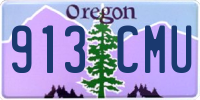 OR license plate 913CMU