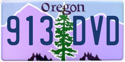 OR license plate 913DVD