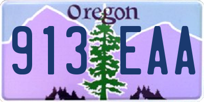 OR license plate 913EAA