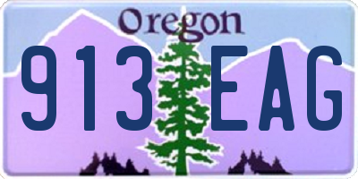 OR license plate 913EAG