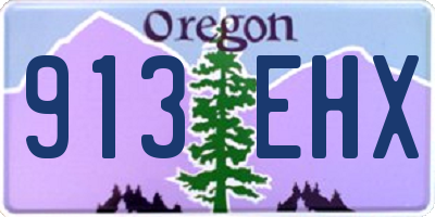 OR license plate 913EHX