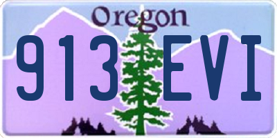 OR license plate 913EVI