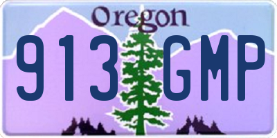 OR license plate 913GMP