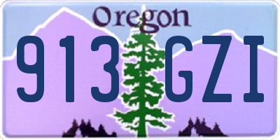 OR license plate 913GZI