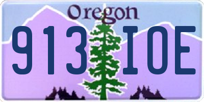 OR license plate 913IOE