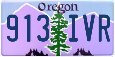 OR license plate 913IVR