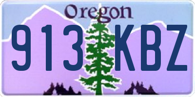 OR license plate 913KBZ