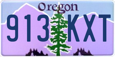 OR license plate 913KXT