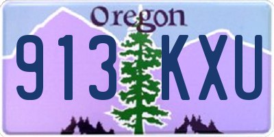 OR license plate 913KXU