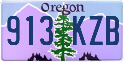OR license plate 913KZB