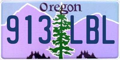 OR license plate 913LBL