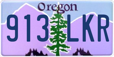 OR license plate 913LKR