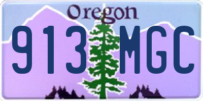 OR license plate 913MGC